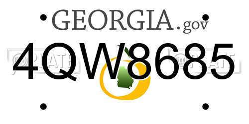 4QW8685 Georgia License Plate