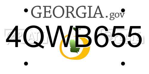 4QWB655 Georgia License Plate