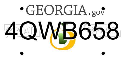 4QWB658 Georgia License Plate