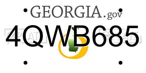4QWB685 Georgia License Plate
