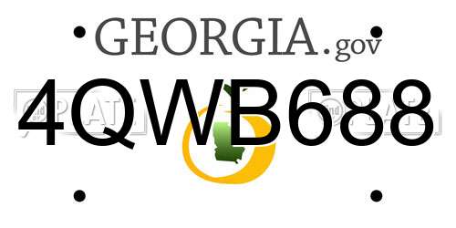 4QWB688 Georgia License Plate