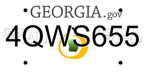 4QWS655 Georgia License Plate