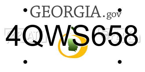 4QWS658 Georgia License Plate