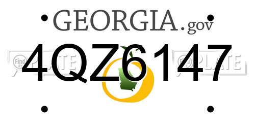 4QZ6147 Georgia License Plate