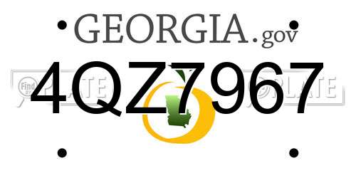 4QZ7967 Georgia License Plate
