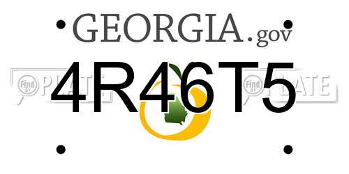 4R46T5 Georgia License Plate