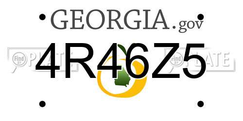 4R46Z5 Georgia License Plate