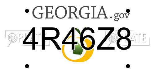 4R46Z8 Georgia License Plate