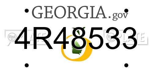 4R48533 Georgia License Plate