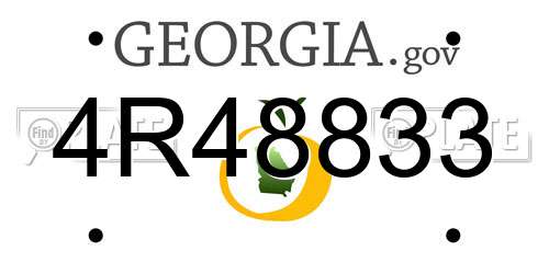 4R48833 Georgia License Plate