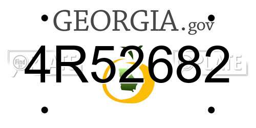 4R52682 Georgia License Plate