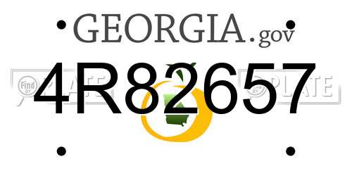 4R82657 Georgia License Plate