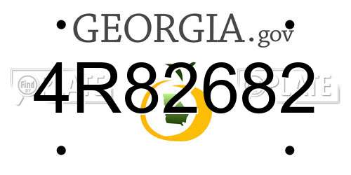 4R82682 Georgia License Plate