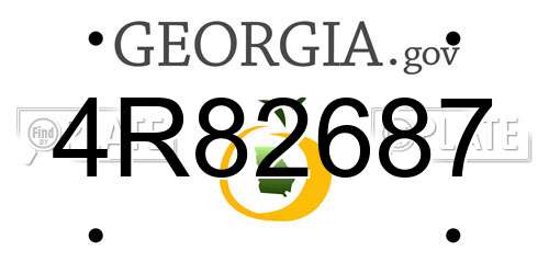 4R82687 Georgia License Plate