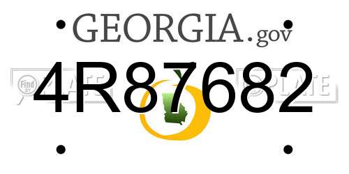 4R87682 Georgia License Plate