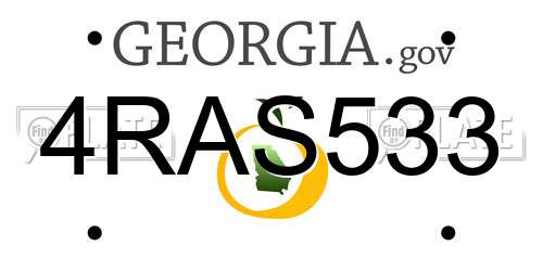 4RAS533 Georgia License Plate