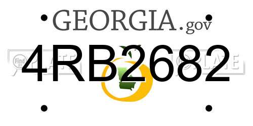 4RB2682 Georgia License Plate
