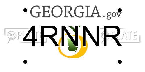 4RNNR Georgia License Plate