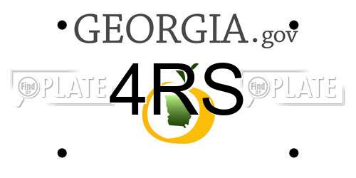 4RS Georgia License Plate
