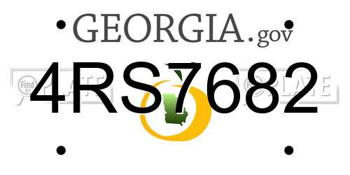 4RS7682 Georgia License Plate