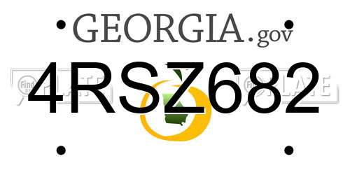 4RSZ682 Georgia License Plate