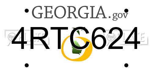 4RTC624 Georgia License Plate