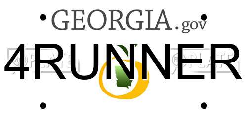 4RUNNER Georgia License Plate