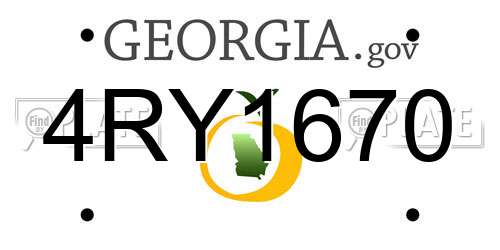 4RY1670 Georgia License Plate