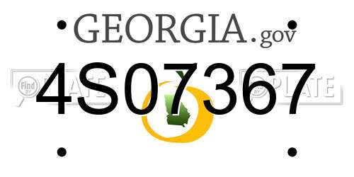 4S07367 Georgia License Plate