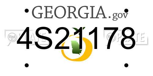 4S21178 Georgia License Plate