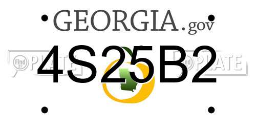 4S25B2 Georgia License Plate