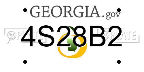 4S28B2 Georgia License Plate
