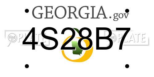 4S28B7 Georgia License Plate