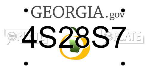 4S28S7 Georgia License Plate