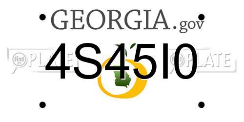 4S45I0 Georgia License Plate