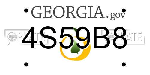 4S59B8 Georgia License Plate