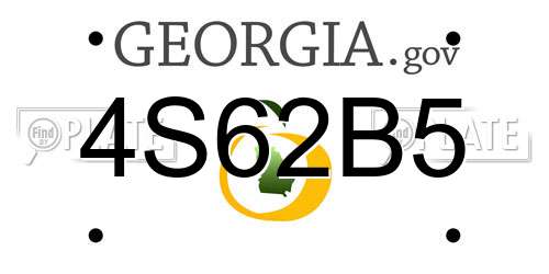 4S62B5 Georgia License Plate