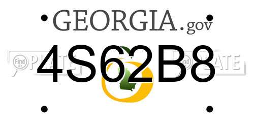 4S62B8 Georgia License Plate