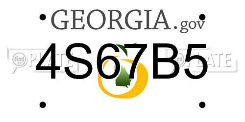 4S67B5 Georgia License Plate