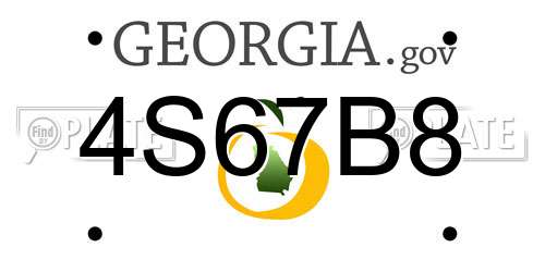 4S67B8 Georgia License Plate