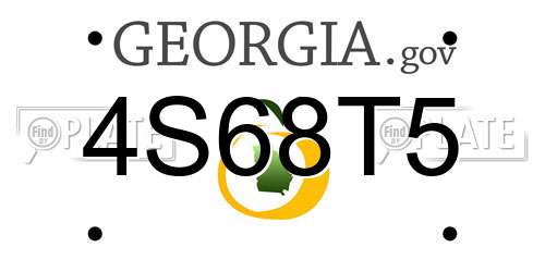 4S68T5 Georgia License Plate