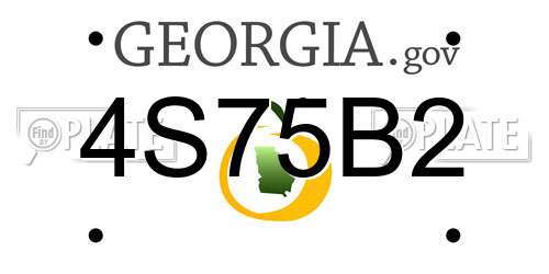 4S75B2 Georgia License Plate
