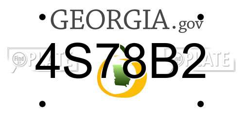 4S78B2 Georgia License Plate