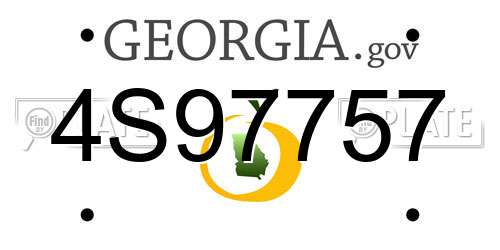 4S97757 Georgia License Plate