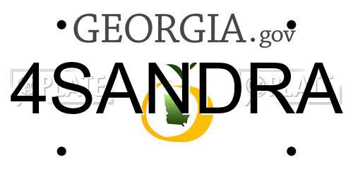 4SANDRA Georgia License Plate