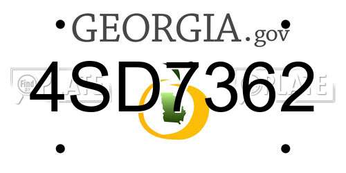 4SD7362 Georgia License Plate