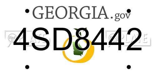 4SD8442 Georgia License Plate