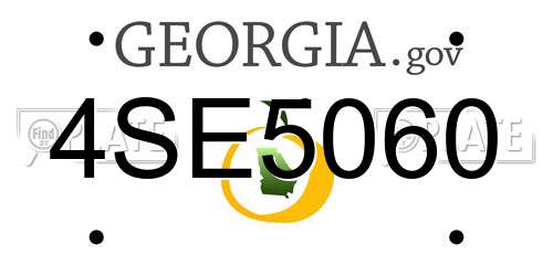 4SE5060 Georgia License Plate