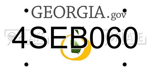 4SEB060 Georgia License Plate