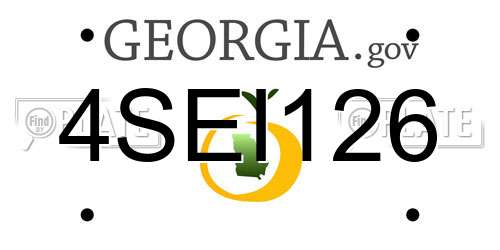 4SEI126 Georgia License Plate